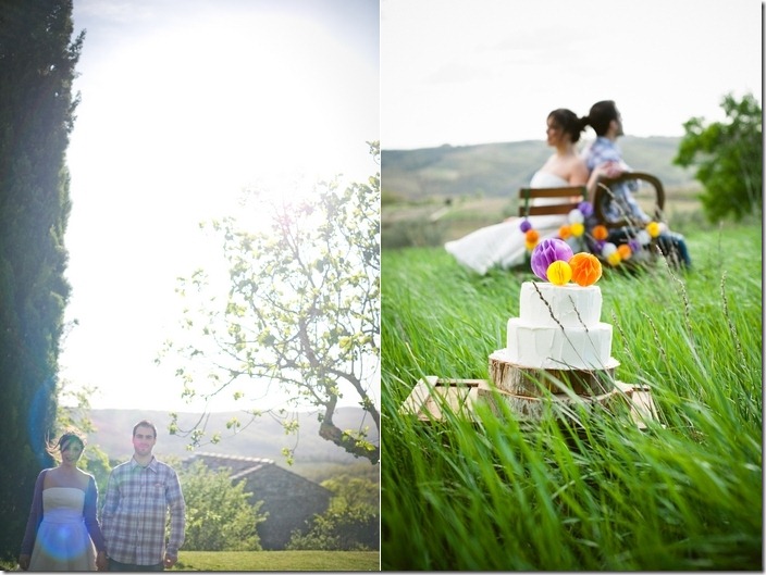 wedding cake alternativa, palette colori accesi,tutorial pompon