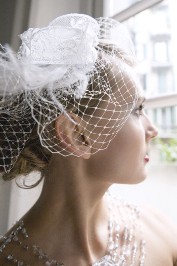 Fascinator Sposa, Velette e Piume alla Gatsby