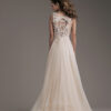 abito sposa schiena pizzo, abito sposa schiena trasparente, abito sposa elegante cipria