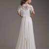 abito sposa con blusa devorè, abito sposa maniche trasparenti, abiti sposa con maniche