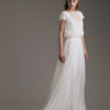 abito sposa chiffon di seta, abito sposa inserti in pizzo, abito sposa leggero