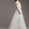abito sposa con inserti pizzo, abito in chiffon di seta e pizzo francese, sposa bohemian style