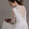 abito schiena in pizzo, abito sposa romantico pizzo, abiti sposa alta moda