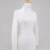 coprispalle bolerino da sposa con maniche in maglia mohair aperto davanti