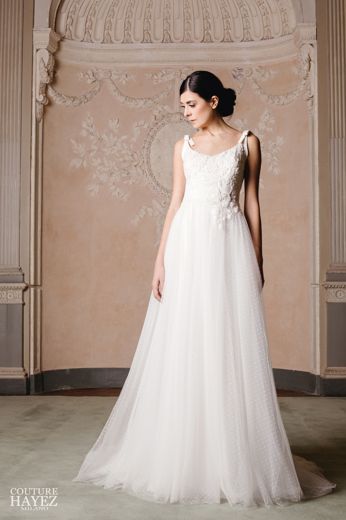 Florence, un abito da sposa in pizzo morbido - Couture Hayez Milano