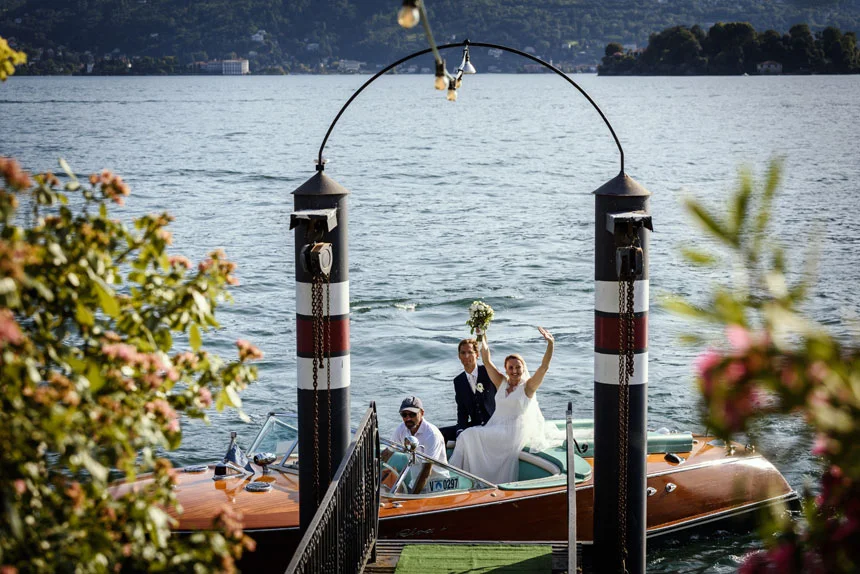 Villa Rusconi Clerici, matrimonio sul lago maggiore, entrata diretta dal lago