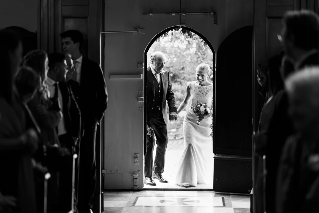 entrata in chiesa della sposa con il padre, govi