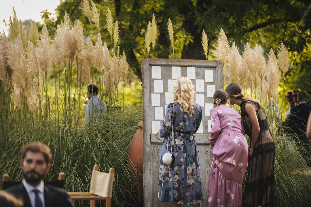 tableau de mariage rustico