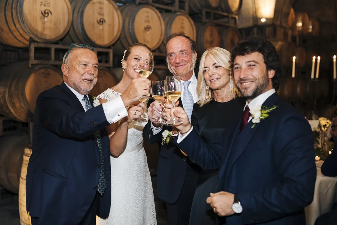 brindisi sposi e genitori, villa sparina vini