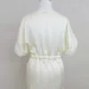 blusa in seta bianca, blusa pigiama sposa, pigiama realizzato a mano