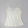 top intimo in pura seta, canotta in seta e pizzo, canotta in seta con spalline