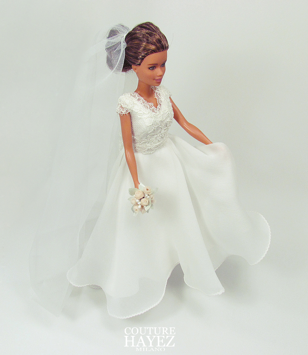Anche per Barbie un Abito da Sposa Couture - Couture Hayez Milano