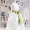 abito damigella piccola con fiocco, abito bambina cerimonia in mikado, abito damigella bambina matrimonio 7 8 anni