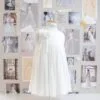 abito da damigella bambina matrimonio bianco in georgette 4 anni