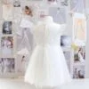 abito da cerimonia bambina in tulle plumetis e pizzo francese online