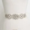 cintura sposa ricamata con cristalli e strass argento, cintura gioiello sposa, cintura argento con strass sposa