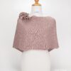 coprispalle cerimonia donna invernale, mantellina in lana donna elegante color cipria beige scuro