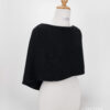 cappa lana nera, coprispalle elegante nero