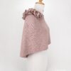 coprispalle cerimonia donna invernale, coprispalle lana con ruche su spalla color cipria scuro