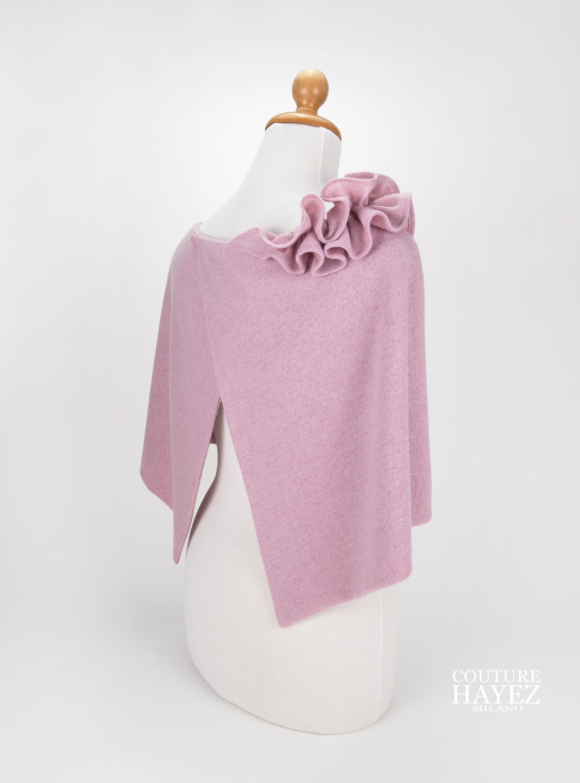 coprispalle per abito elegante invernale, coprispalle matrimonio invitata, coprispalle cerimonia rosa