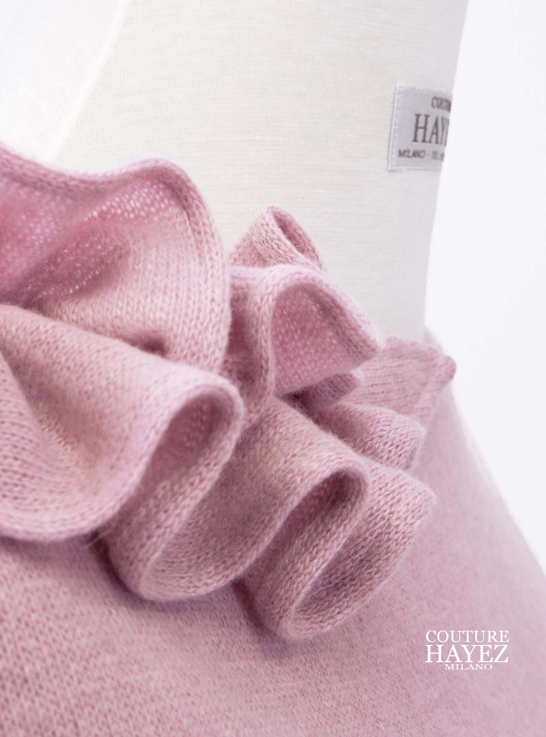 coprispalle in lana donna con ruche sartoriale
