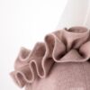 ruche in maglia su spalla mantella in lana donna
