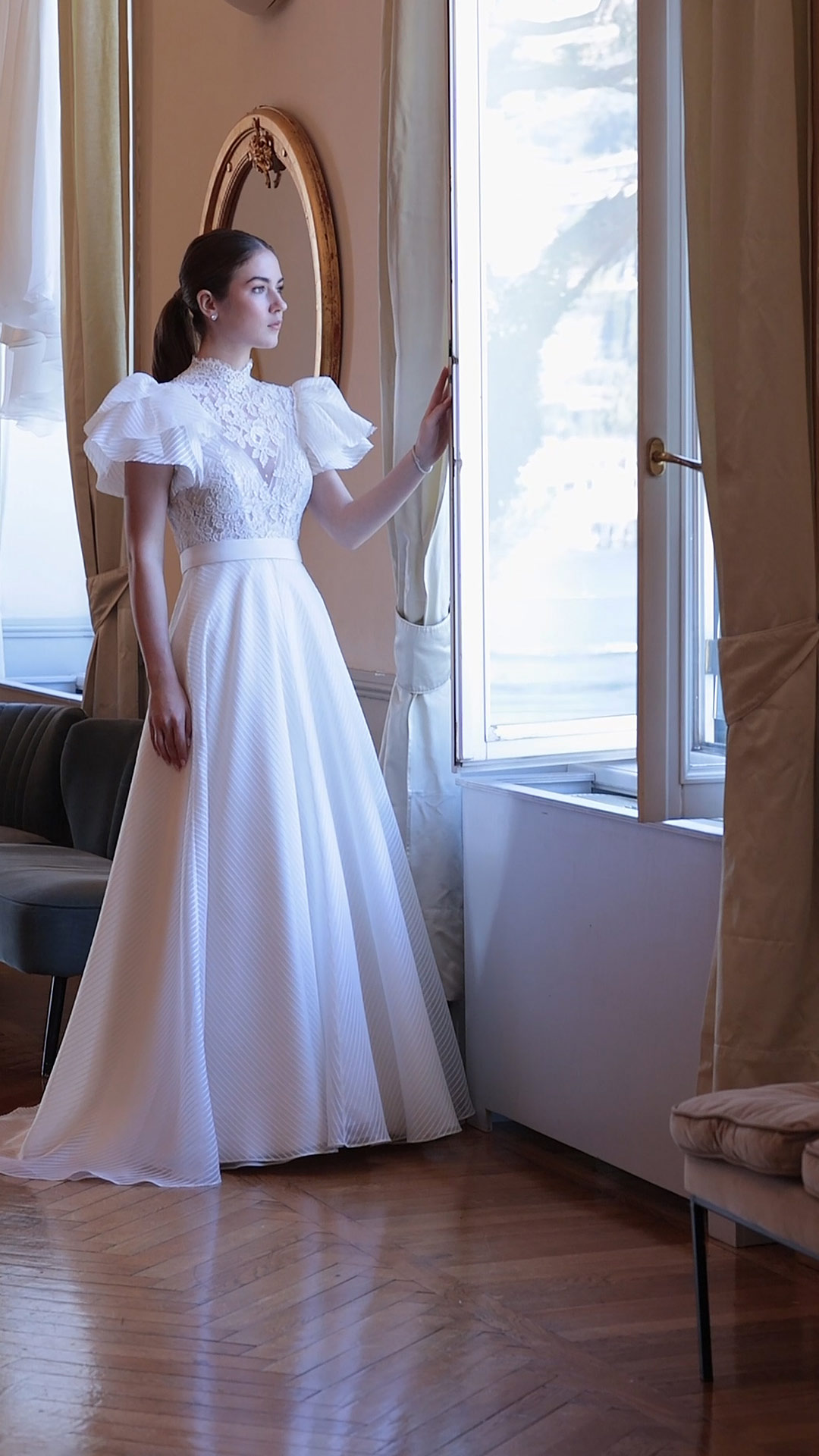 abito da sposa dal design esclusivo ispirazione vintage vittoriano